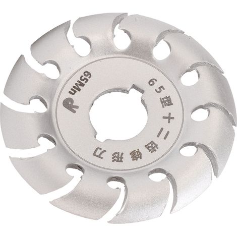 Disque de formage meule inox 12 dents pour meuleuse d'angle bois caoutchouc argenté sculpteur (1/5)