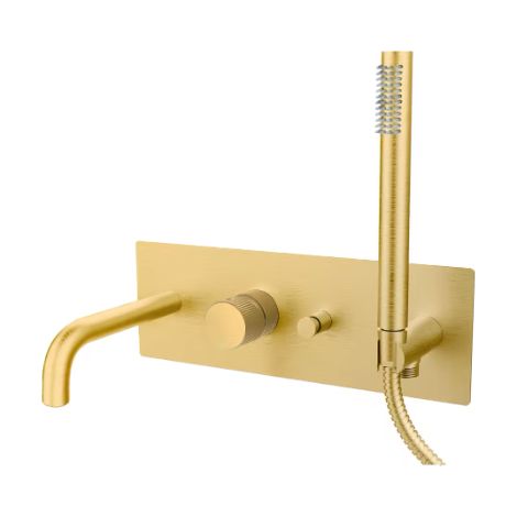 Unterputz-Mischbatterie für Badewanne Honey Gold gebürstet. Paffoni Serie Jo JO001HGSP Honey Gold Spazzolato (1/2)