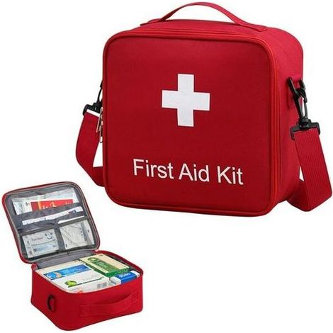 Trousse de Secours Vide, Étanche Trousse Pharmacie Voyage de Grande Capacité, Portable Sac de Médecine AVCE Sangle, Sac DUrgence Médical pour Activités de Plein Air, Voyages, Maison (1/4)