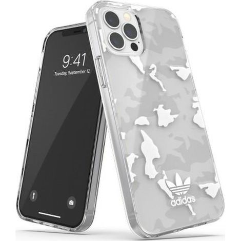 Funda Adidas OR SnapCase Camo para iPhone 12/12 Transparente/Blanco 43705 (1/5)