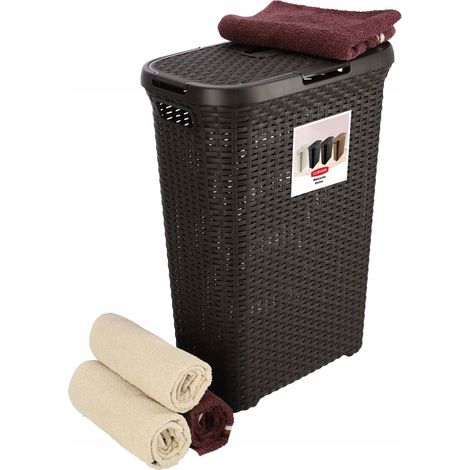 Curver Panier à Linge 40 L Marron