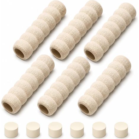 Protecteur pour Poignée de Porte, Poignée de Porte Housse de Protection, Housse Anti Rayures Poignées Pousser Tirer, Design Moderne Blanc Cassé, Installation Sans Outil, Maintien Sécurisé (1/5)