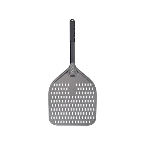 Paleta para Pizza de 30cm en Aluminio Anodizado, Perforada y Resistente al Calor para Hornear Pizzas Caseras y Pan (1/4)