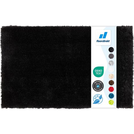 Tapis de Bain à Poils Longs Sky Soft Noir profond 50 x 60 cm (1/5)