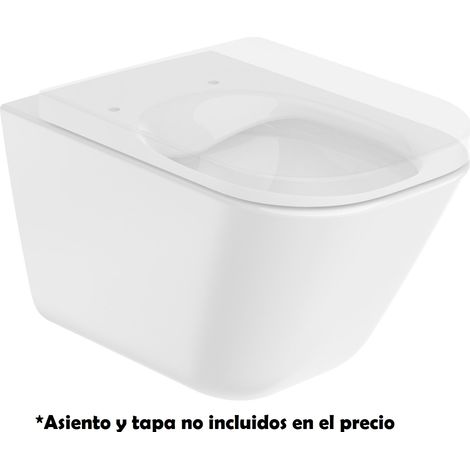Taza suspendida Rimless con salida horizontal SQUARE THE GAP - ROCA (1/6)