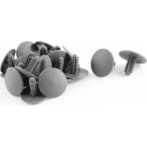 Clips de fixation de panneau de garniture à rivets 6,5x5mm pour voiture gris (lot de 20) (1/4)