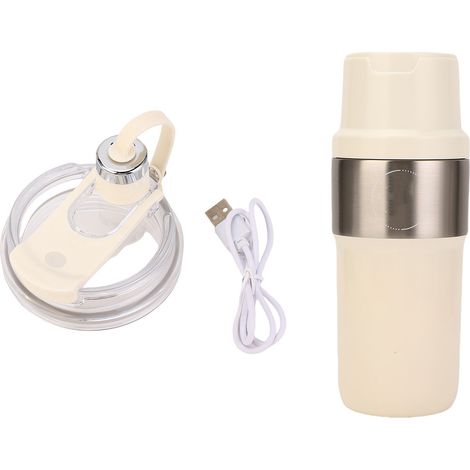 Mixeur portable 350 ml, 80 W, 18 000 tr/min, acier inoxydable, rechargeable par USB, gobelet presse-agrumes électrique pour les voyages et les activités de plein air. (1/4)