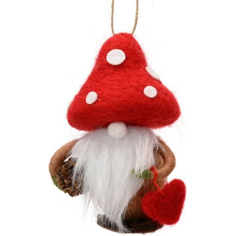Kaemingk – Figurine champignon Amanite – Polyester marron, L 6 x H 10,5 cm