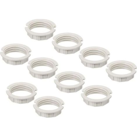 Bardusch - SOURCING MAP G9 Anneau Adaptateur Abat Jour Réducteur Lumière Douille Lampe M20 Support pour Luminaires Blanc 15Pcs (1/4)