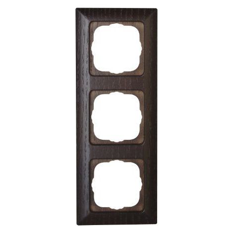Kopp 306737080 Milano Cadre en wenge pour 3 Prises murales Montage Vertical ou Horizontal