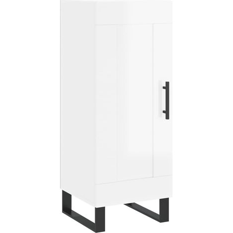 Maison Exclusive - Credenza Bianco Lucido 34,5x34x90 cm in Legno Multistrato