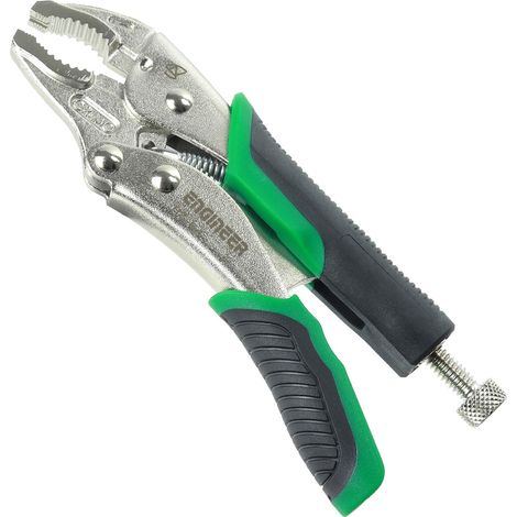 ENGINEER PZ-64 Neji-Saurus Pinze a ganascia di bloccaggio antiscivolo per una facile estrazione di viti danneggiate/bloccate. ENGINEER PZ-64 Neji-Saurus Pinze a ganascia di bloccaggio, nero/verde
