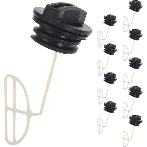 Lot de 10 bouchons de réservoir de carburant de rechange pour tronçonneuse, bouchon de remplissage d'huile pour tondeuse à gazon, accessoires de rechange pour tondeuse à gazon : (1/4)