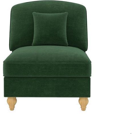 Canapé modulable - SOGEU - Windsor méridienne - Revêtement chenille fils d'argent - Jupe amovible - Coussin lombaire (1/5)