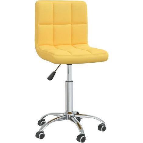 Maison Exclusive - Sedia da Ufficio Girevole Giallo Senape in Tessuto