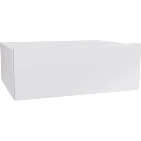 Wall-Mounted Floating Bedside Table with Storage Drawer,Compact White Nightstand for Bedroom,Stylish Space-Saving Side End Table