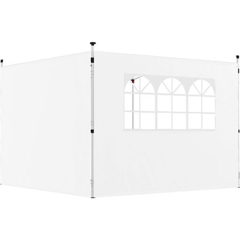 Parois Ulfric pour Tonnelle 3x3m Fenêtre Polyester Anti-UV Blanc (1/5)