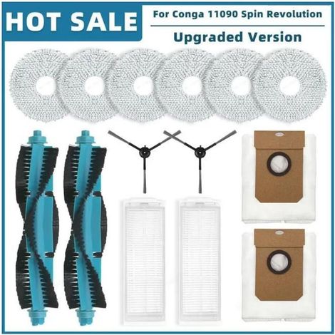 INF Accessoires pour aspirateur robot Cecotec Conga 11090 Spin Revolution (1/2)
