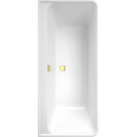 Bañera recta de pared 180 x 80 VILLEROY ET BOCH Collaro desagüe oro (1/3)