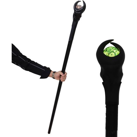 Baguette lumineuse LED détachable pour cosplay Halloween, accessoire de costume de fête pour figurine de film, baguette magique réutilisable.