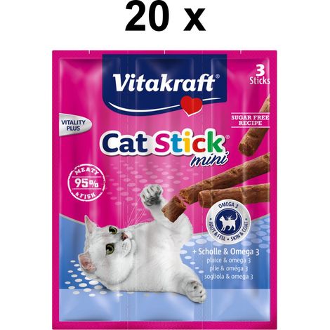 Vitakraft Katzensnack Cat-Stick mini Scholle & Omega 3 - 60 x 6g
