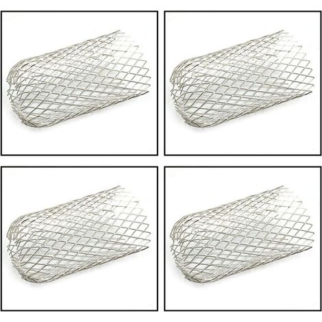 4 Pièces Crapaudines pour Gouttière D’Environ Filtres De Gouttière Grille Grillage Stop Feuille Crapaudine Crépine Pare Feuille Cache Gouttière Acier Inoxydable 6,69 X4.72Pouces