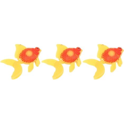 de 3 poissons rouges en plastique au design réaliste (1/5)