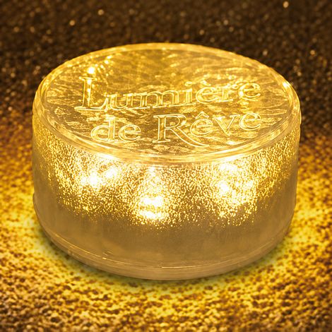 Pavé lumineux solaire LED en verre diamant de glace rond étanche 1,2V réf 6764 800 g – Livraison gratuite
