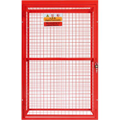 Jaula Plegable para Botellas de Gas - 181cm x 116cm x 57cm - Roja (1/5)