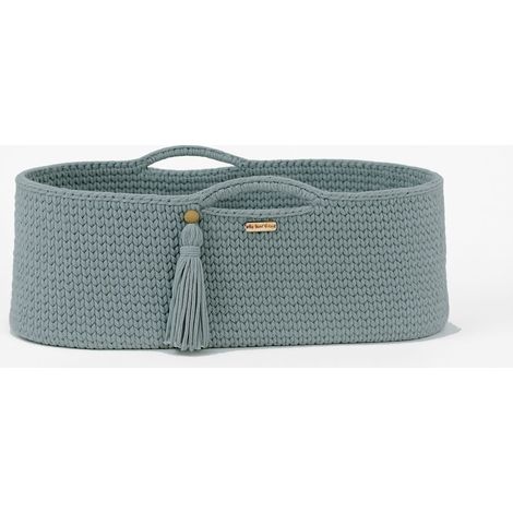 Moisés de algodón estilo boho hecho a mano con colchón - laurel (1/5)