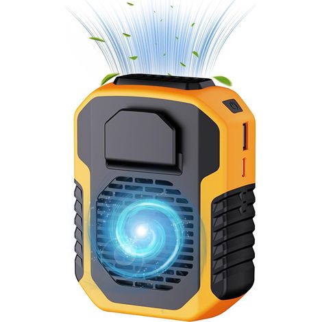 Filiyano-Ventilateur de hanche rechargeable portable, batterie 6000 mAh, 3 vitesses, ventilateur de cou portable avec ceinture, flux d'air puissant (1/5)