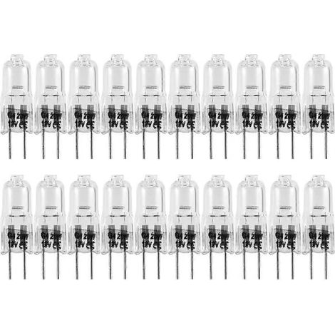 20 ampoules halogènes G4, 20 W 12 V, 2 broches, transparentes, pour éclairage de cuisinière, signalisation[J] (1/5)