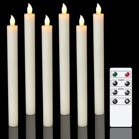 bougies électroniques piles non incluses avec télécommande lumières scintillantes chaud idéales pour Noël la maison décoration ivoire Blanc (1/5)