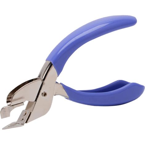 Arrache-agrafes Léger en Plastique Bleu pour Bureau et École, Outil Portatif pour Retirer les Agrafes sans Dommage, pour Usage Quotidien (1/5)