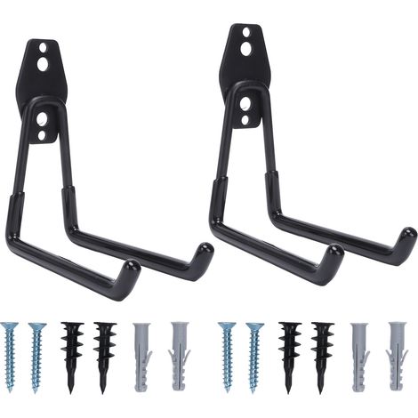 Murux Mehrzweck-Garagenwandhaken – Aufbewahrungsregal mit 2 Haken, Ausführung B, 13 cm (1/5)
