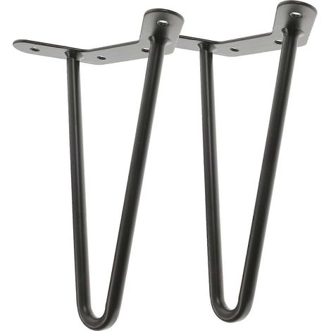 Deux pieds en épingle à cheveux, pieds de table en fer forgé de 200 mm, extrémités de table basse. (1/5)