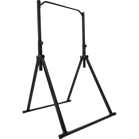 Barre de traction, hauteur réglable, charge maximale 200 kg, noir (1/2)