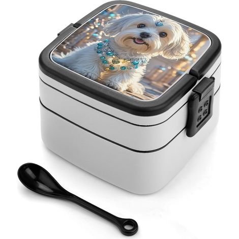 Boîte à bento pour chiens maltais, empilable adultes, étanche (1/5)