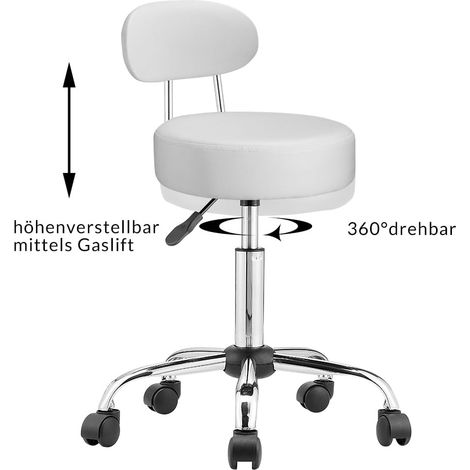 Silla giratoria con respaldo giratorio de 360 grados color blanco 223009716 223009716 (1/5)