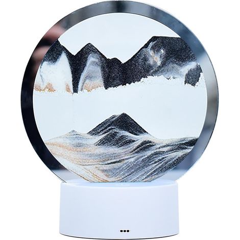 Modische, farbenfrohe Tischlampe mit Sandmalerei – ein charmantes Deko-Modell und ein tolles Weihnachtsgeschenk
