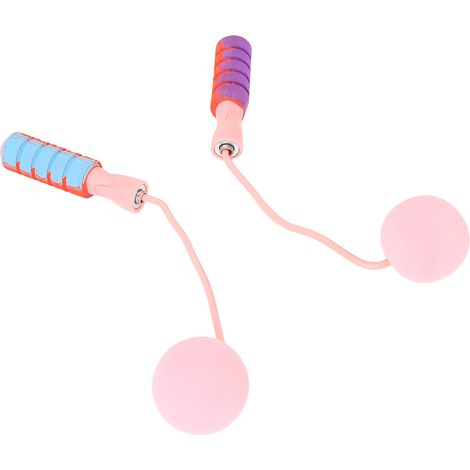 paire de cordes à sauter lestées roses sans fil avec roulements à billes pour l'entraînement et le fitness, pour hommes, femmes et enfants (1/5)