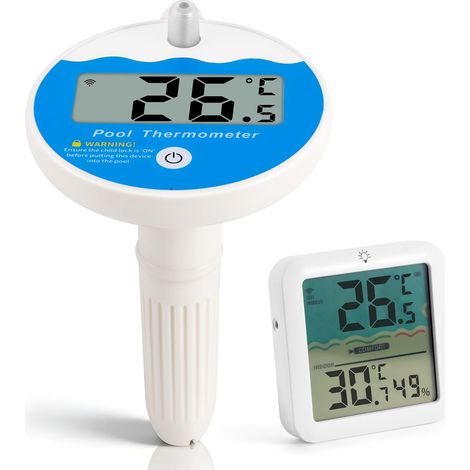 Thermomètre De Piscine Numérique Flottant Sans Fil Avec Étanchéité IP68 Pour L'intérieur Et L'extérieur, Thermomètre De Piscine Pour Baignoire, Aquarium Et Spa (1/5)