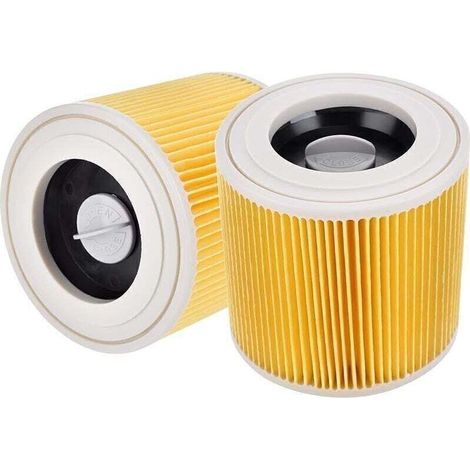 Artraise Lot de 2 Filtres à Cartouche avec Karcher Aspirateurs Humides WD2 WD3 WD3P WD1 MV3 MV2 pour Kärcher Séries A, K, KNT, NT, SE, VC, Remplace 6.414-552.0, 6.414-547.0, 6.414-772.0 (1/4)