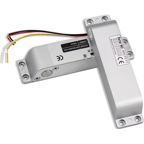 Serrure de porte électrique 12 V CC, mode normalement fermé, montage en surface, contrôle d'accès.