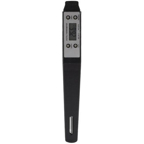 Elektronisches Küchenthermometer für Lebensmittel, Backwaren, Milch und Kaffee, Schwarz (1/5)