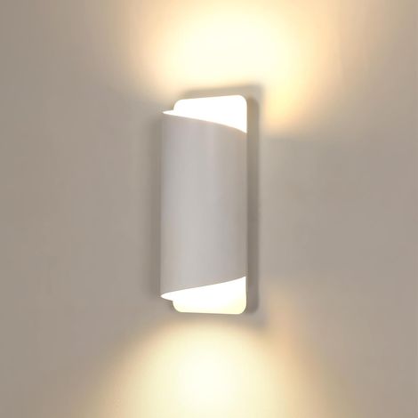 COMELY Applique Murale Moderne en Fer, Blanc, Double Lumière, 8x6.5x20 cm, Culot G9 (Ampoules Non Incluses), Pour Cuisine, Salle de Bain, Couloir (1/5)