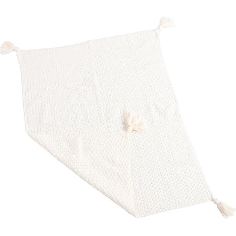 tricotée douce aspect cachemire avec pompons 70 x 100 cm (1/5)