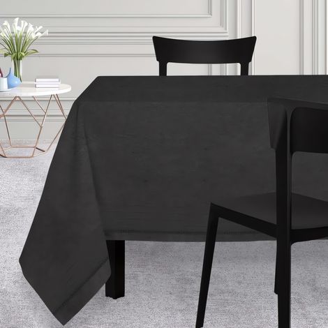 Nappe carrée 180x180 cm VENISE noir, par Soleil d'Ocre