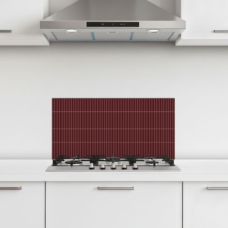 CRÉDENCE CUISINE Lignes - Motif - Bordeaux 60x30 cm