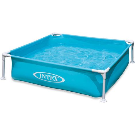 Mini piscina con estructura para niños, turquesa, 122 x 122 x 30 cm INTEX 57173